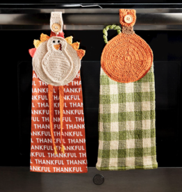 Mudpie Pumpkin Crochet Hanging Towel