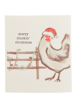 Mudpie SALE Christmas Farm Animal Dishcloth - Chicken