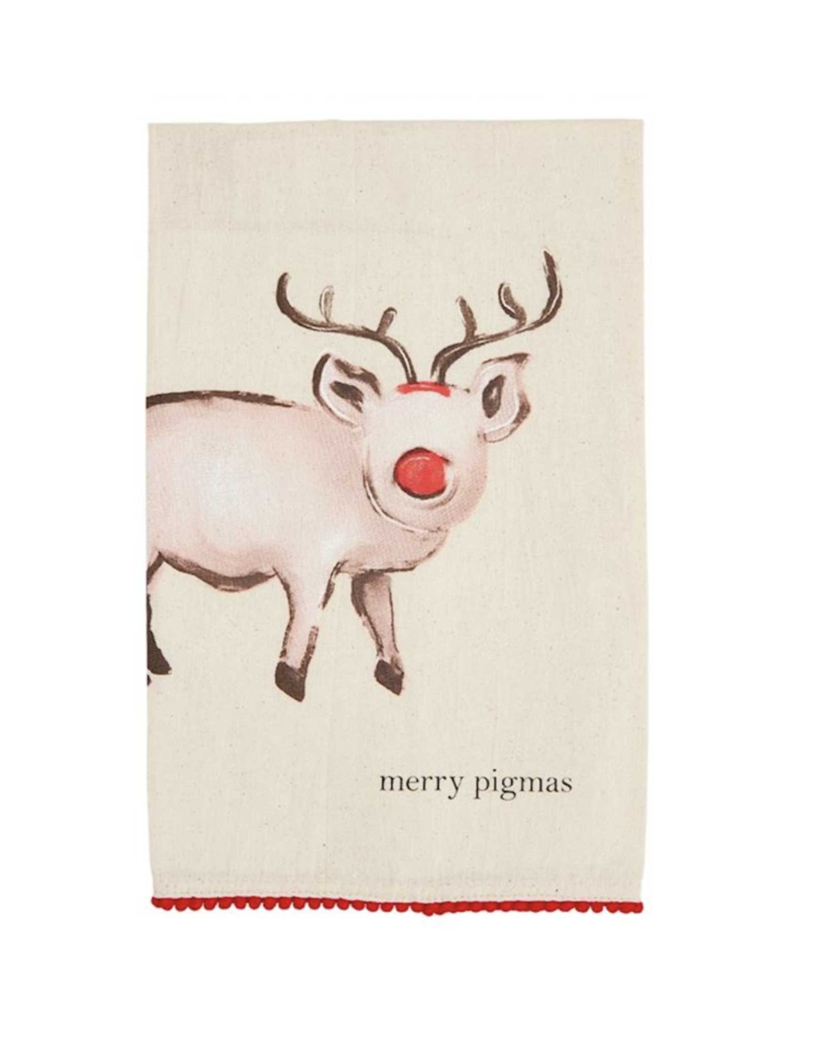 Mudpie Christmas Farm Towel - Pig