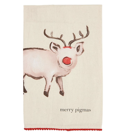 Mudpie Christmas Farm Towel - Pig