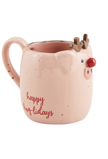 Mudpie SALE Farm Animal Christmas Mug - Pig