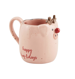 Mudpie Farm Animal Christmas Mug - Pig
