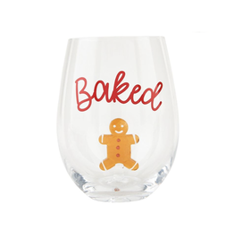Mudpie Gingerbread Icon Wine Glass