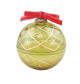 Mudpie Glass Ornament Candle - Green