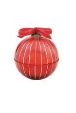 Mudpie Glass Ornament Candle - Red