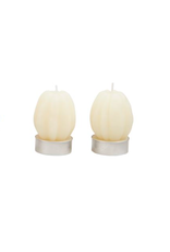 Mudpie SALE Fall Figural Tea Light Set - White Pumpkin
