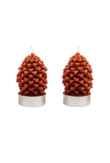 Mudpie Fall Figural Tea Light Set - Pinecone