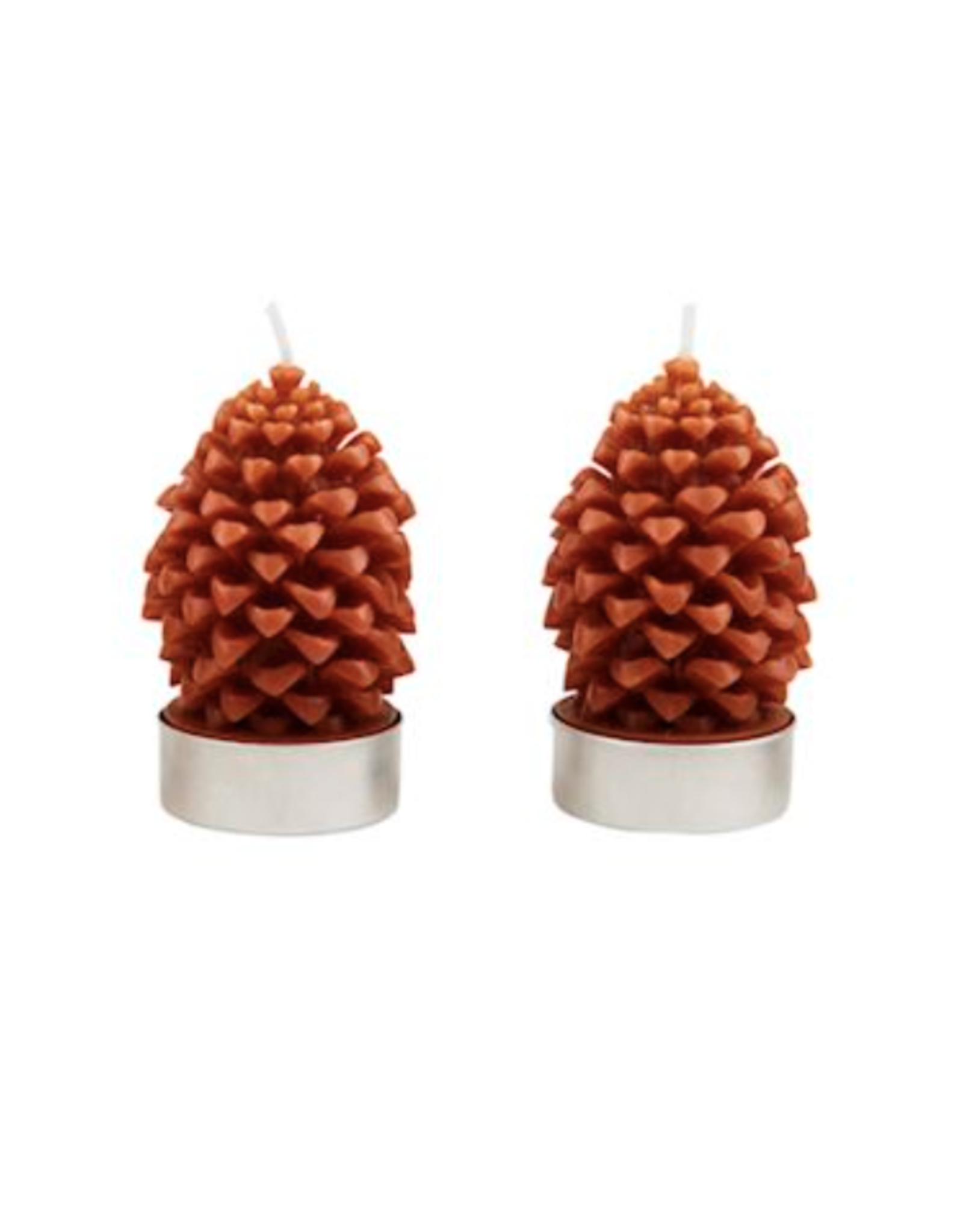 Mudpie Fall Figural Tea Light Set - Pinecone