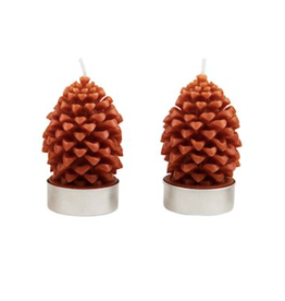 Mudpie Fall Figural Tea Light Set - Pinecone