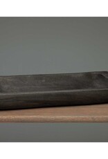 Meravic 18.5" Black Rectangle Wood Tray