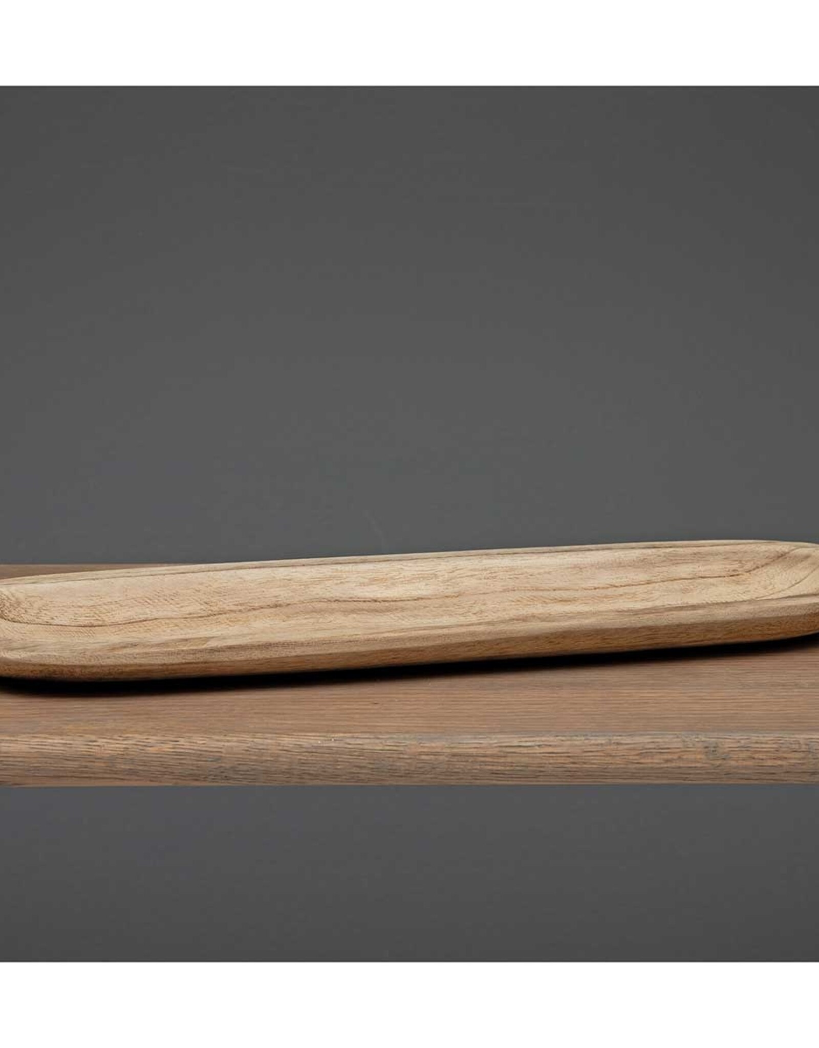 Meravic 19.25" Honey Oval Wood Tray