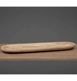 Meravic 19.25" Honey Oval Wood Tray