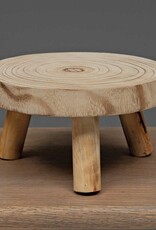 Meravic 8.5" Round Wooden Pedestal with Legs