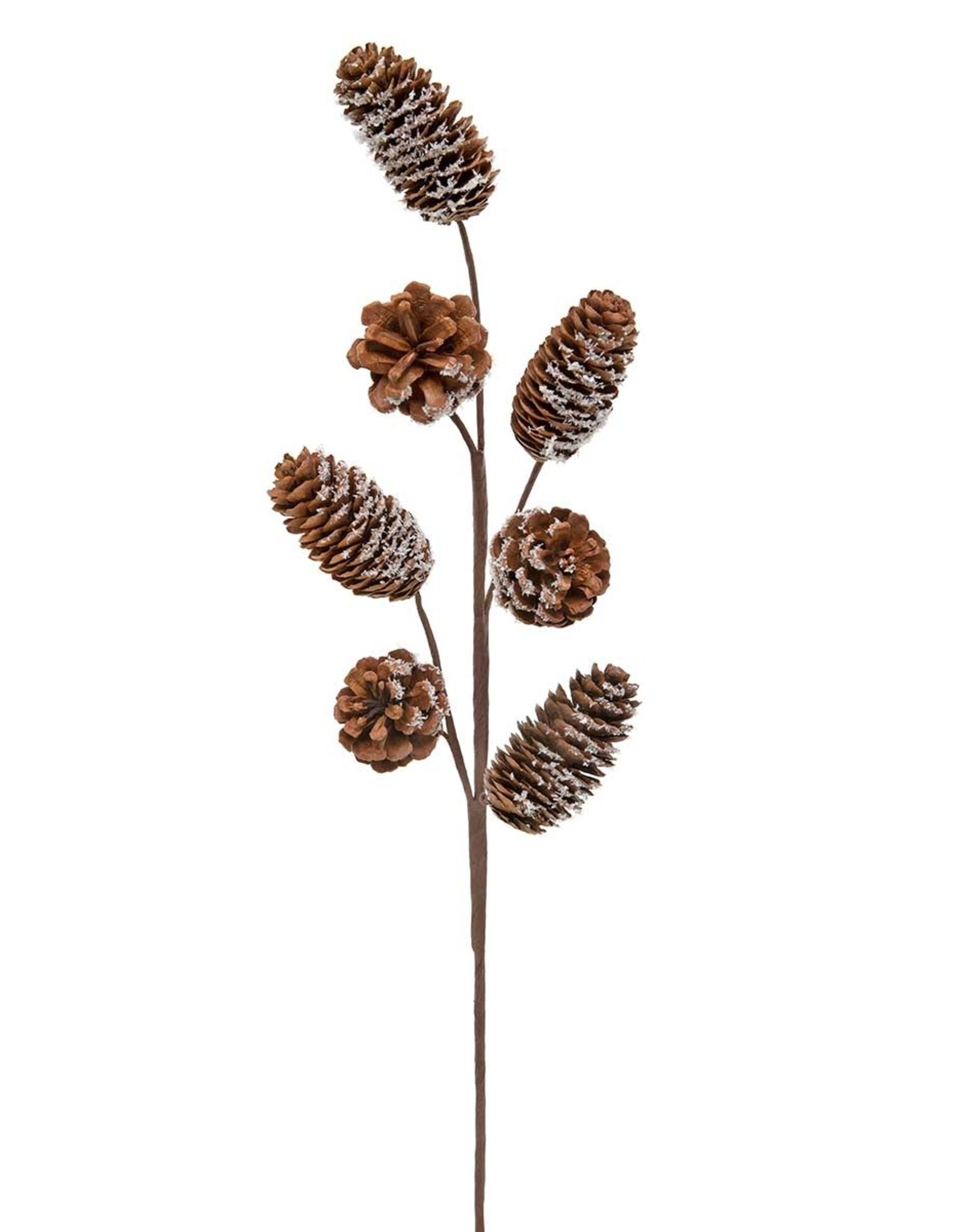 Meravic 23" Spray Flocked Snow Pinecone Pik
