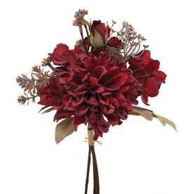 Meravic 12" Bundle of 3 Canterbury Dahlia - Red
