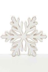 Meravic 6" White Snowflake Shelf Sitter - Small