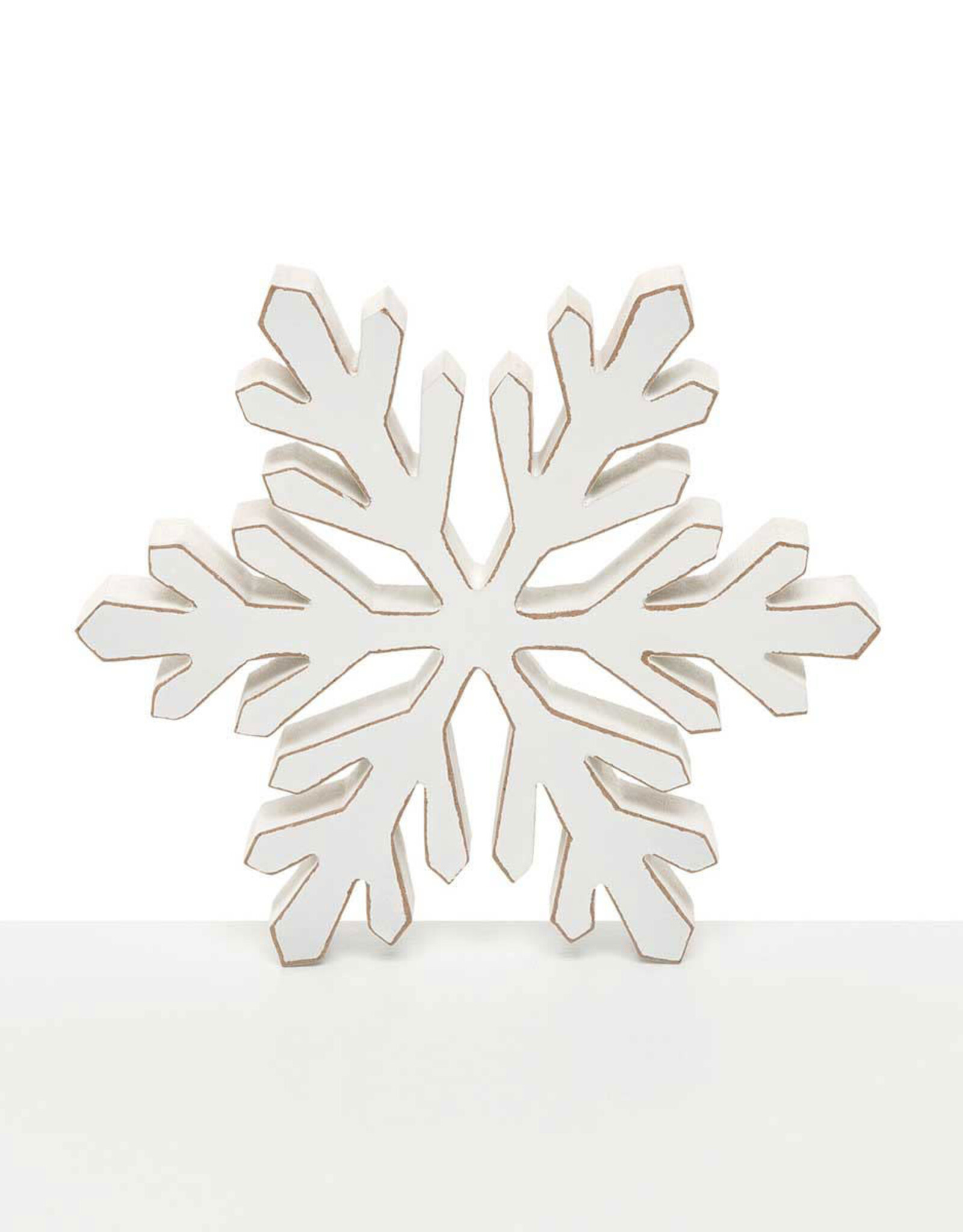 Meravic 6" White Snowflake Shelf Sitter - Small