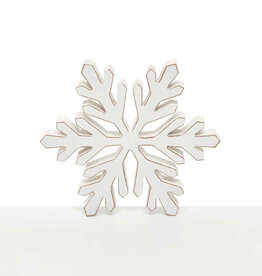 Meravic 6" White Snowflake Shelf Sitter - Small
