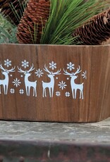 Meravic SALE Large Square Wood Box with Deer Design