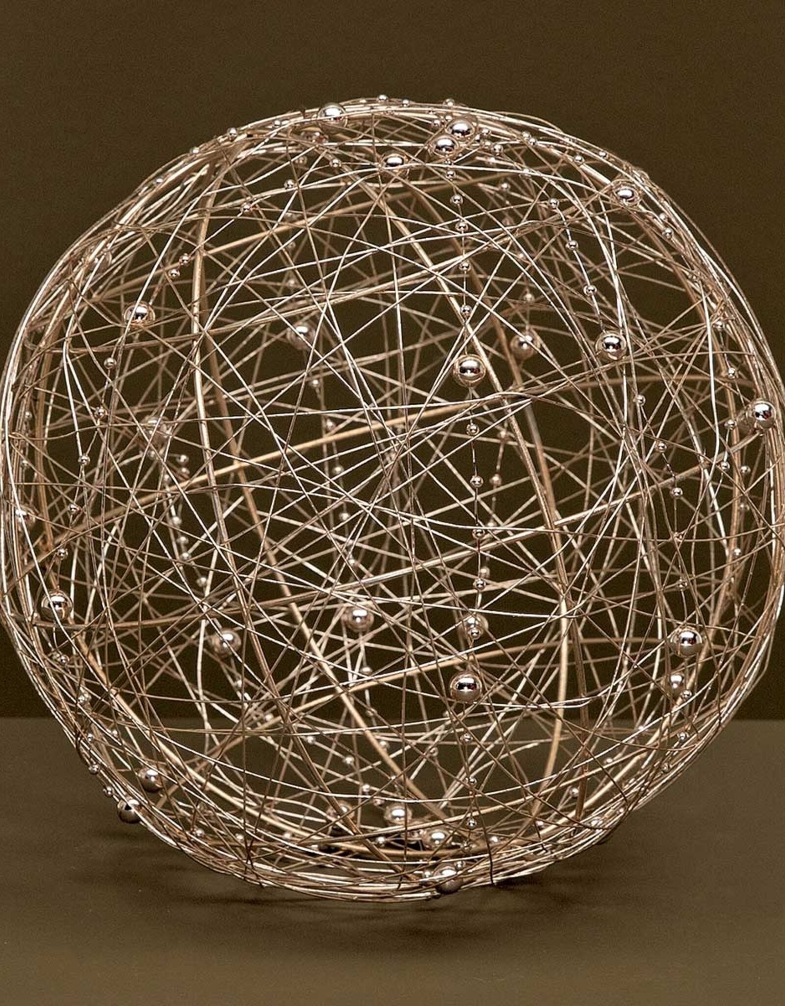 Meravic SALE 7.5" Large Wire Ball Champagne