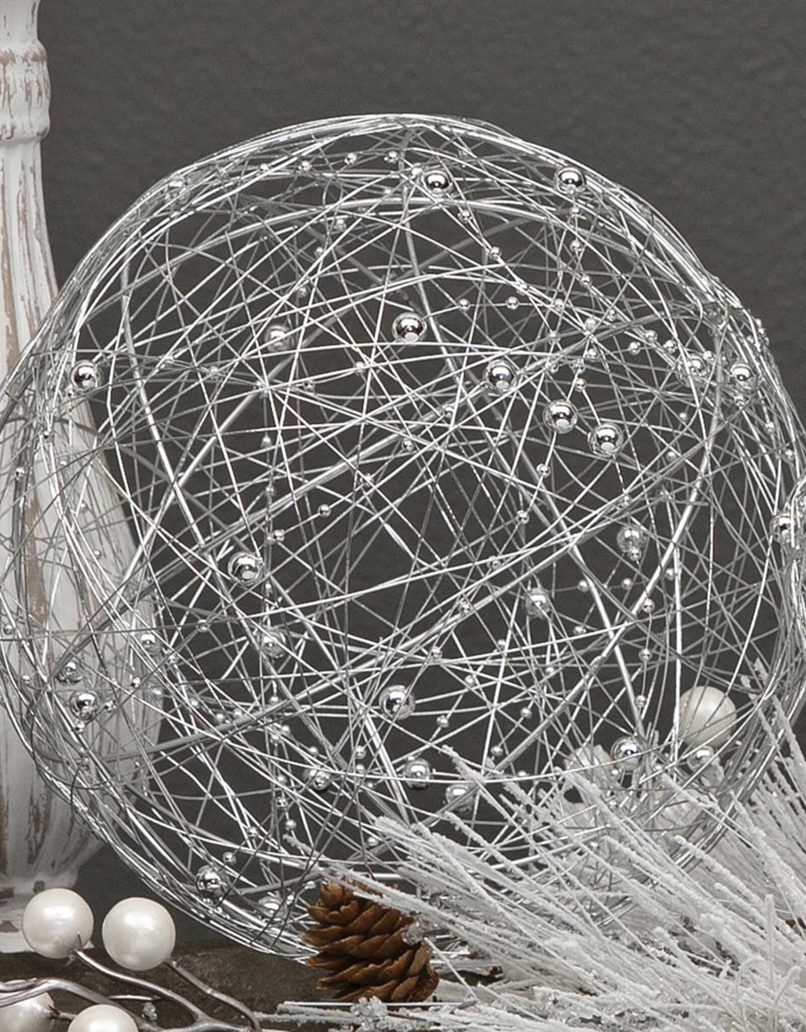 Meravic SALE 7.5" Large Wire Ball Silver
