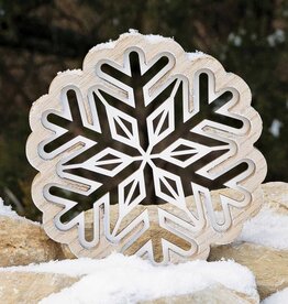 Meravic 6.5" Wooden Snowflake Cutout - Large