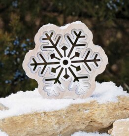 Meravic 4.75" Wooden Snowflake Cutout - Small