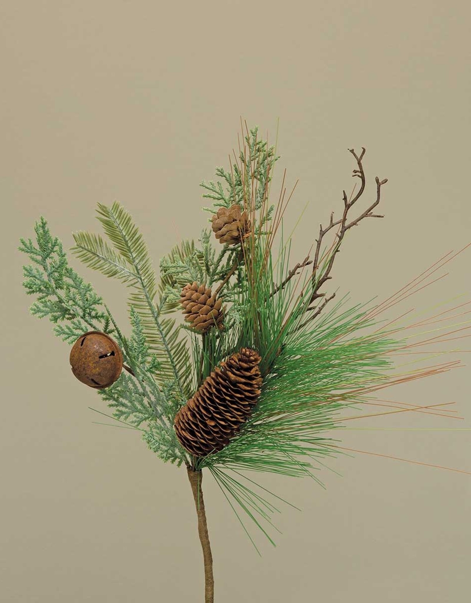 Meravic 15" Mixed Long Needle Pine Pik with Rusty Bells