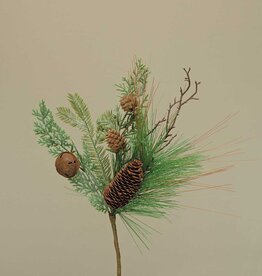 Meravic 15" Mixed Long Needle Pine Pik with Rusty Bells