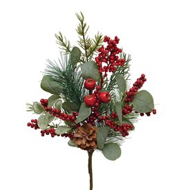 Meravic 18" Non-Pop Berry and Eucalyptus Mix Spray