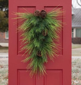 Meravic 33" Two-Tone Long Needle Pine Bough with Pinecones