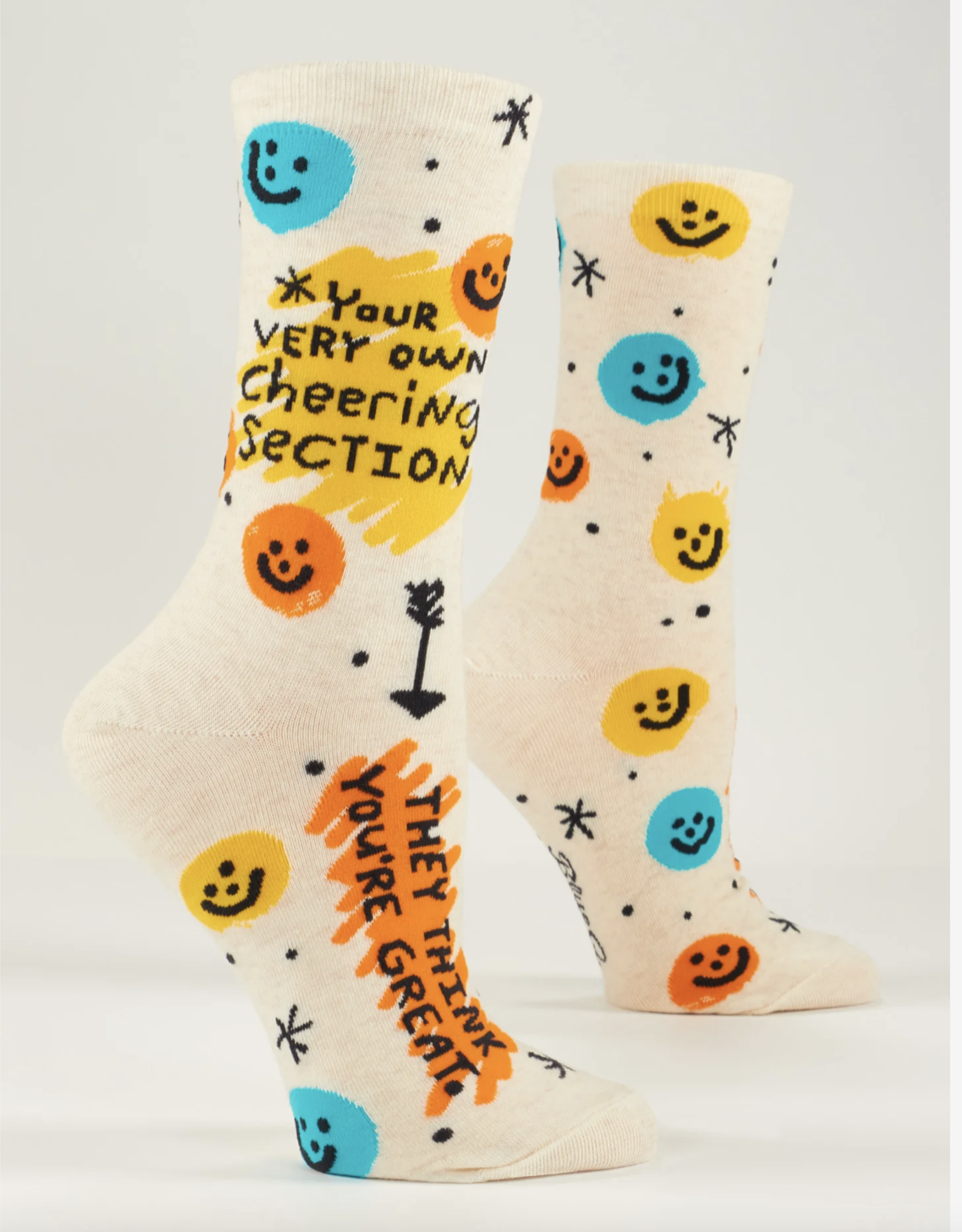 Blue Q Cheering Section Crew Socks
