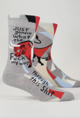 Blue Q WTF My Way Through Men's Socks