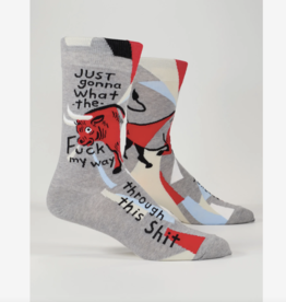 Blue Q WTF My Way Through Men's Socks