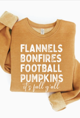 Oat Collective SALE Flannels Bonfires Crew Sweatshirt - Heather Mustard