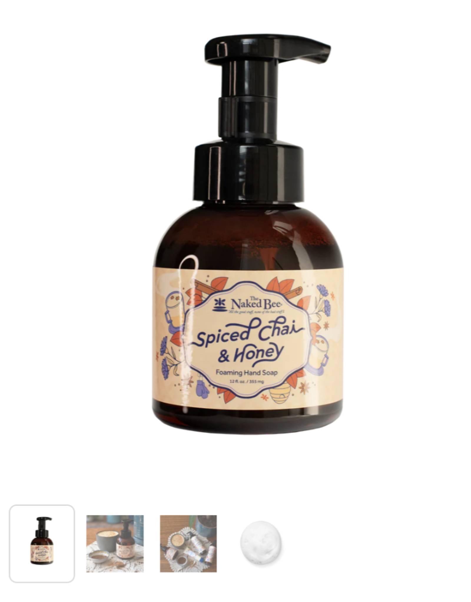 Naked Bee Spiced Chai & Honey Foaming Hand Soap