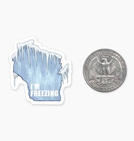Nice Enough I'm Freezing Wisconsin MINI Sticker