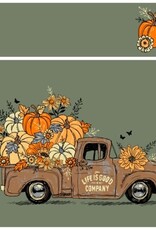 Life Is Good SALE Women's Relaxed Fall Flowers & Pumpkins Long Sleeve Crusher Tee