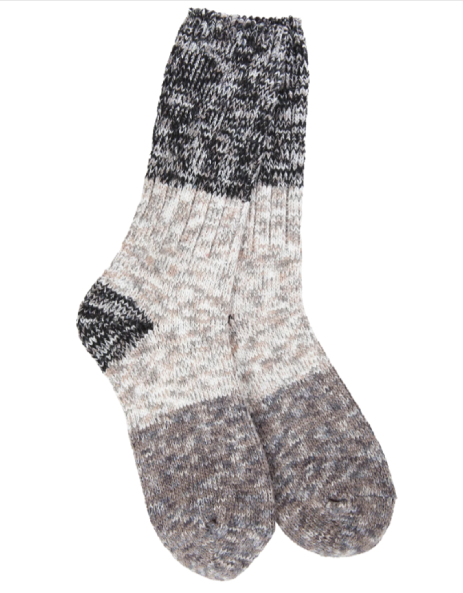 World's Softest Socks Weekend Ragg Crew Sock - Stone Multi