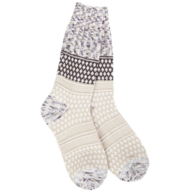World's Softest Socks Weekend Gallery Textured Crew Sock - Cookie Dough Multi
