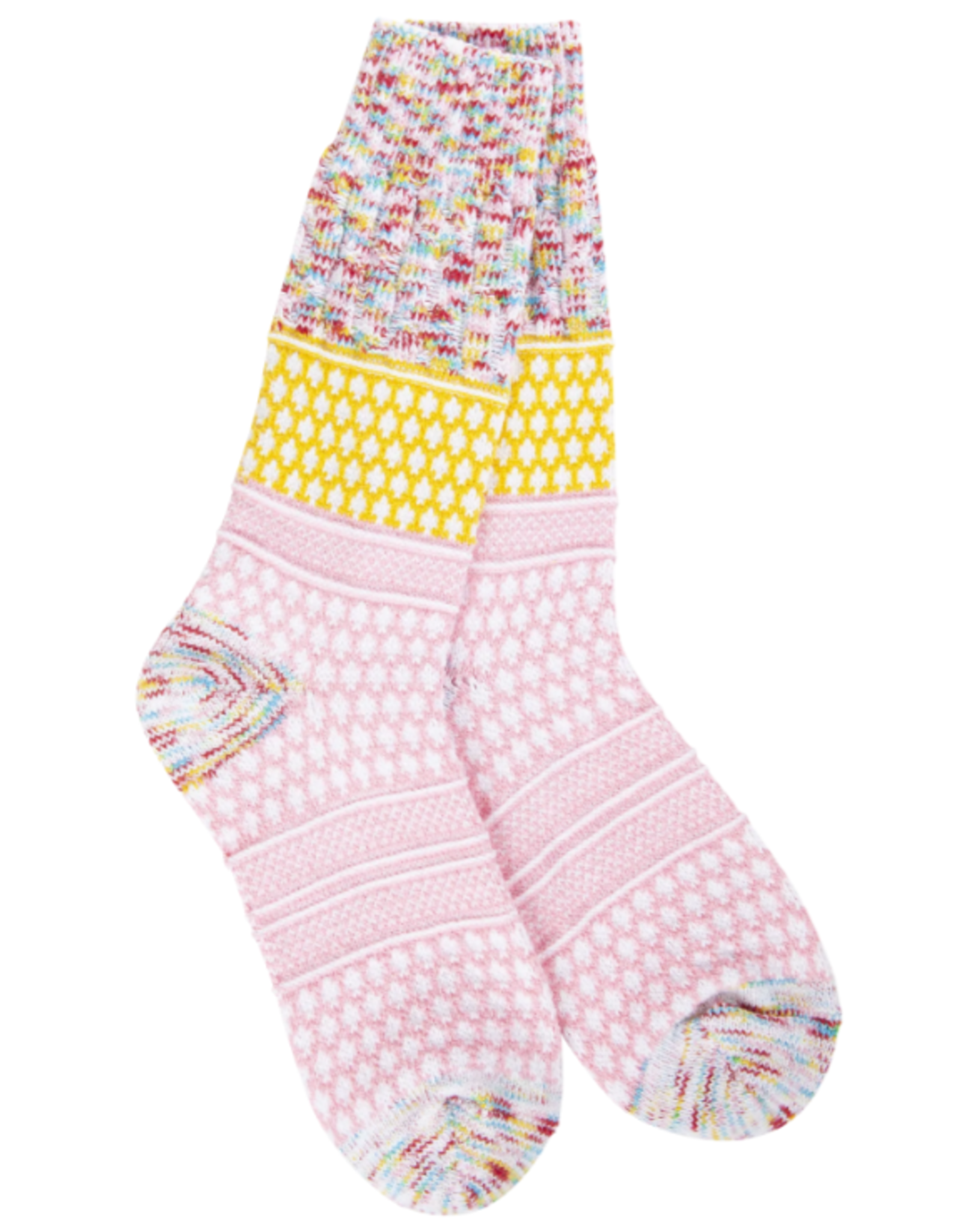 World's Softest Socks Holiday Gallery Textured Crew Sock - Whimsical Multi