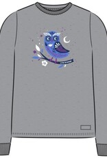 Life Is Good Women's Macro Owl Long Sleeve Crusher Tee