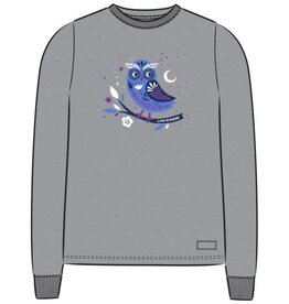 Life Is Good Women's Macro Owl Long Sleeve Crusher Tee