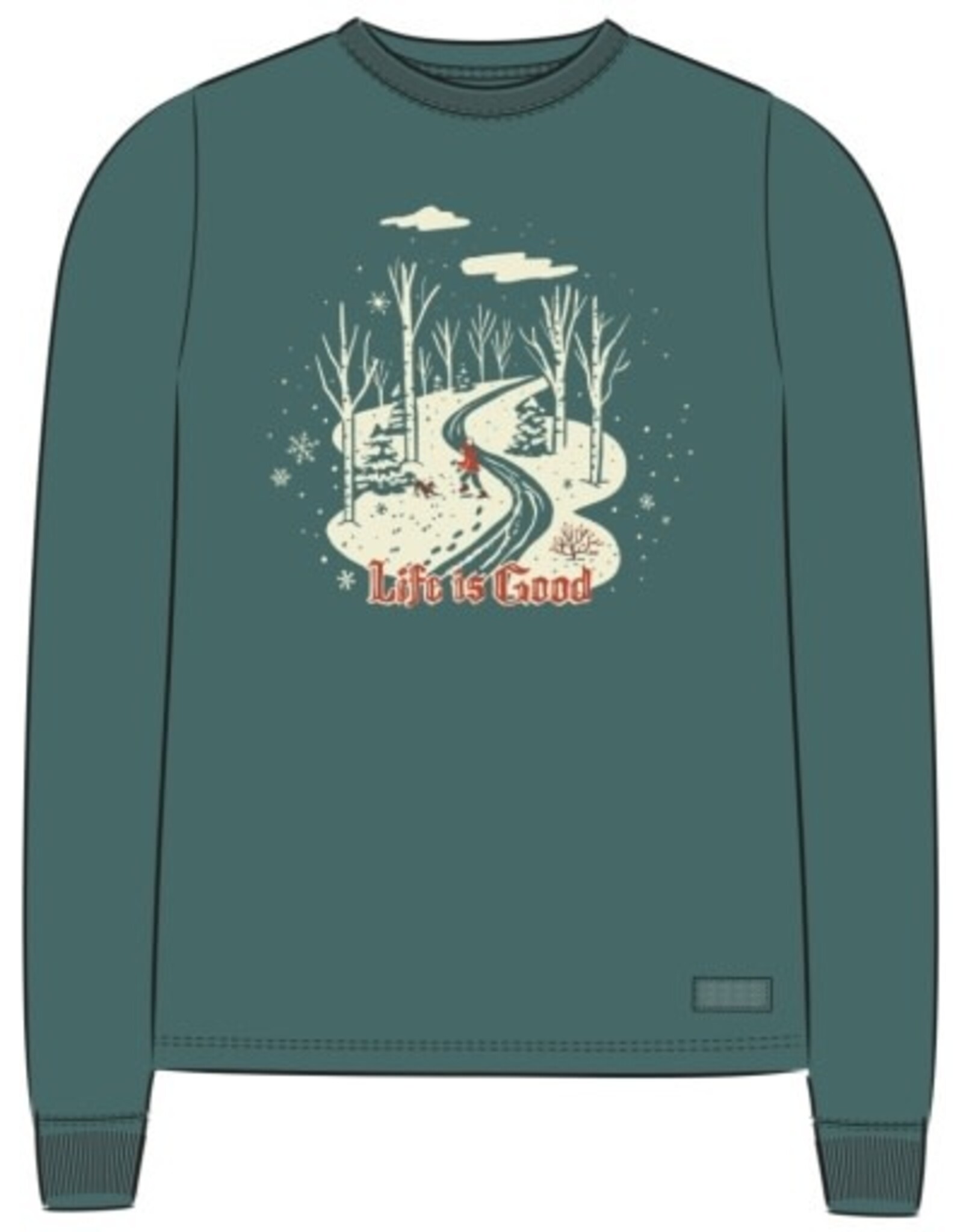 Life Is Good SALE Women's Nostalgic Winter Day Long Sleeve Crusher Tee