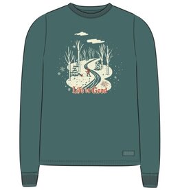 Life Is Good SALE Women's Nostalgic Winter Day Long Sleeve Crusher Tee