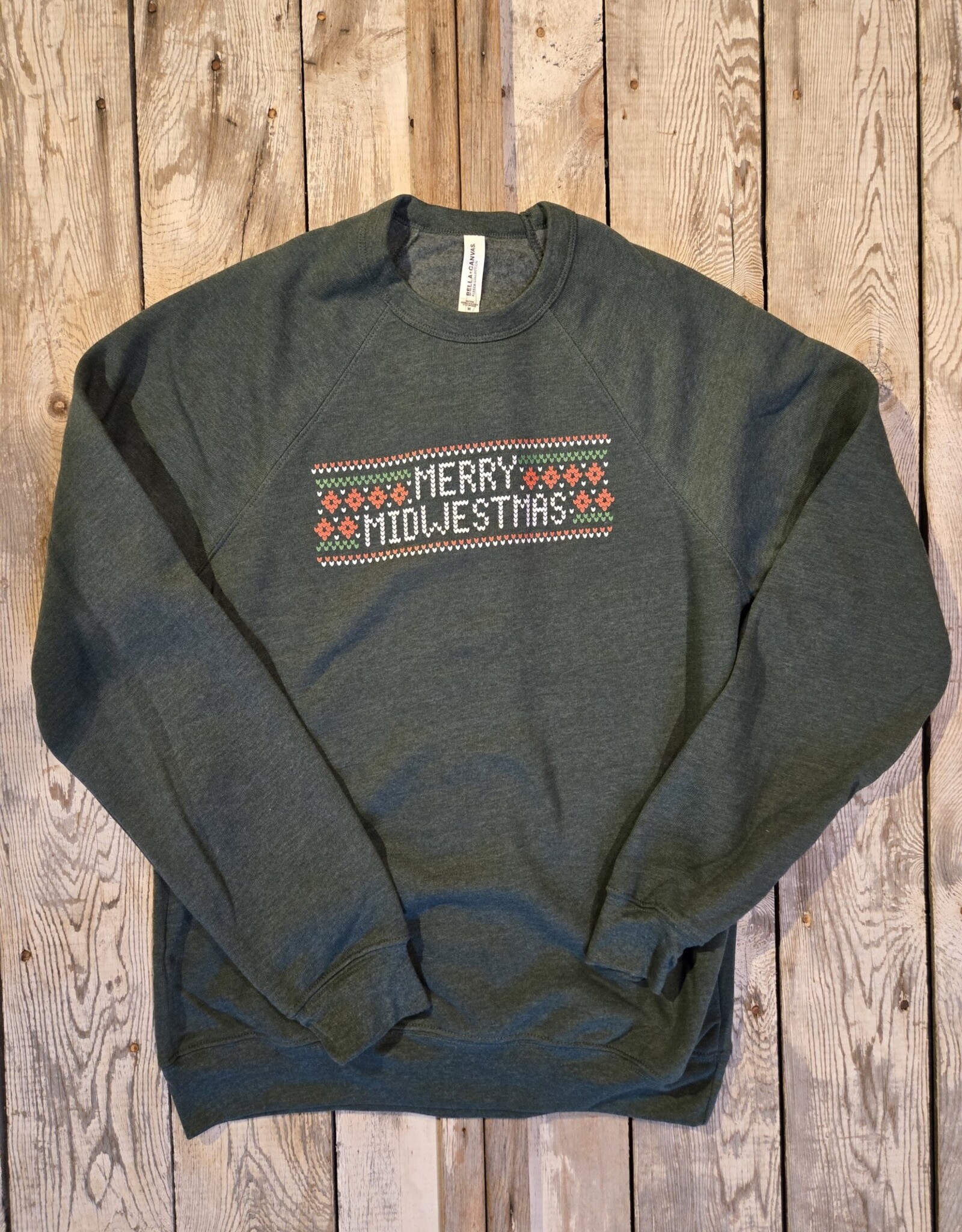 Up North Clothing Merry Midwestmas Sweatshirt - Forest Heather