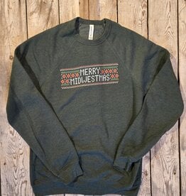 Up North Clothing SALE Merry Midwestmas Sweatshirt - Forest Heather