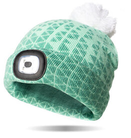 Night Scope Night Scope Kids Brightside Rechargeable LED Beanie - Peppermint
