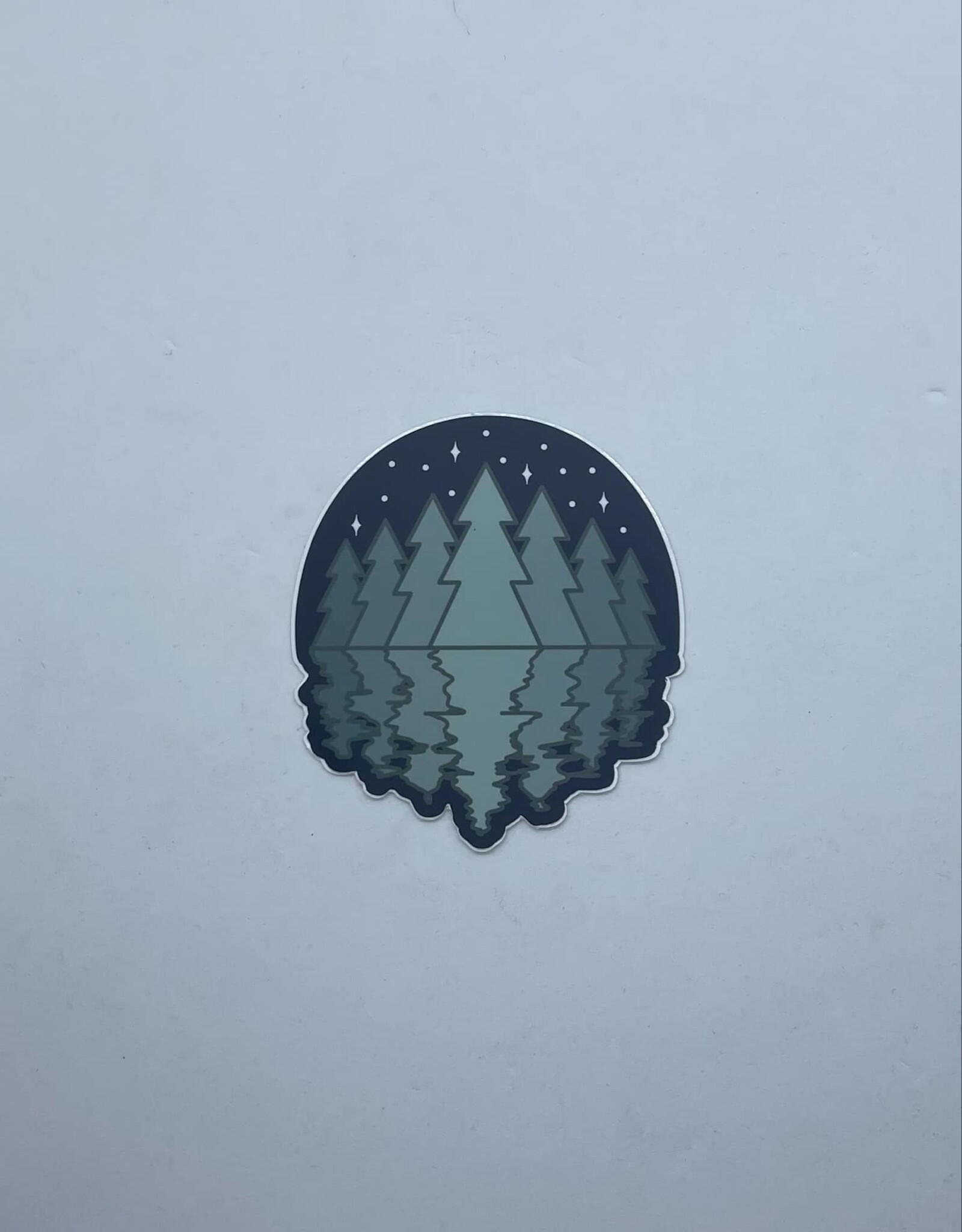 Wild North Co Lake Trees Reflection Sticker