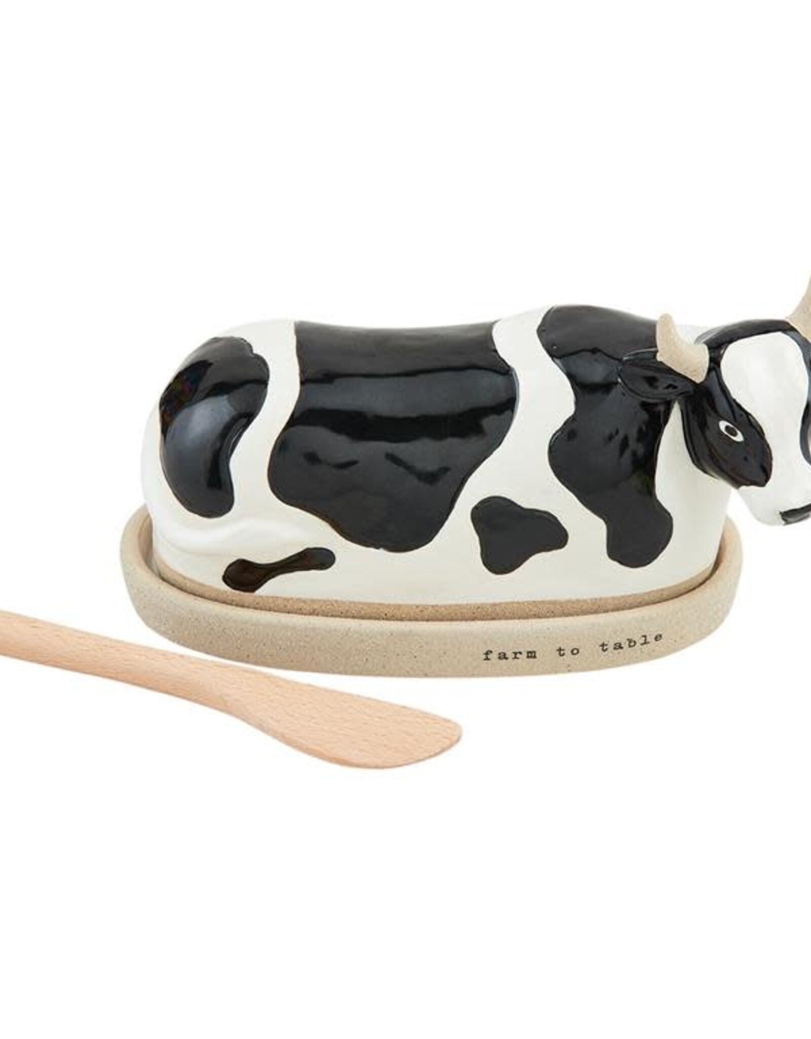 Mudpie Cow Butter Dish Set